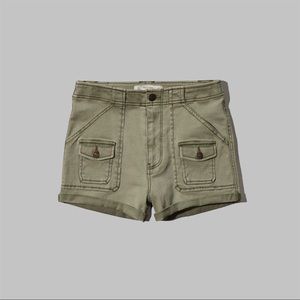 Abercrombie & Fitch Olive High Rise Military Short